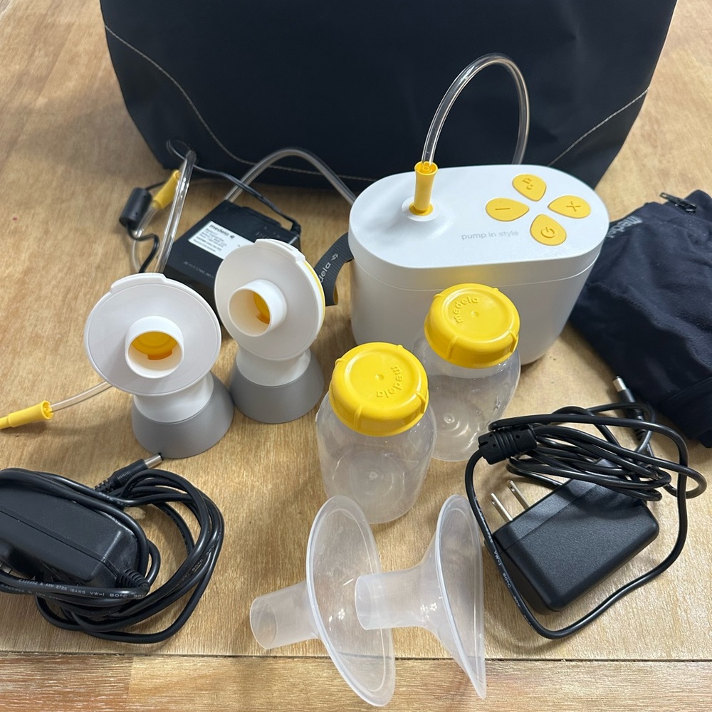 Medela Pump in Style pump and all accessories, including hands free bra size S